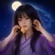 用户熬夜星人头像，男性，戴帽子，夜间风格